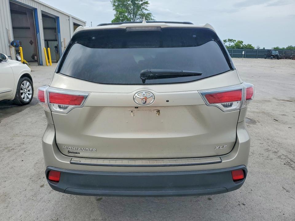 2016 Toyota Highlander VIN 5TDKKRFH0GS143350 COPART salvage auction — FRONT END, Mo - Salvage Certificate Of Title, sold $5,800 on 2026-07-20 (photo 6)