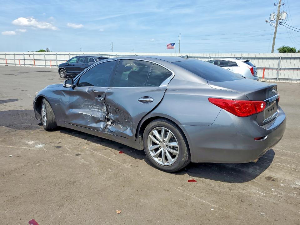 2014 Infiniti Q50 VIN JN1BV7AP4EM686397 COPART salvage auction — SIDE, Fl - Cert Of Title Slvg Rebuildable, sold $1,350 on 2026-07-06 (photo 2)