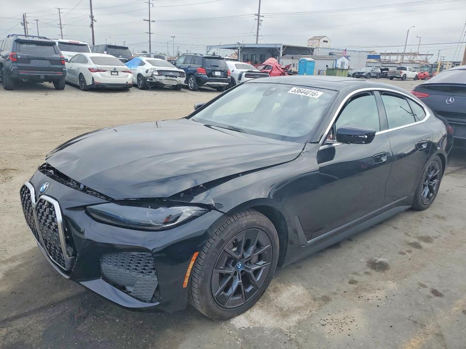2024 BMW I4 VIN WBY43AW04RFS63784 COPART salvage auction — FRONT END, CA - SALVAGE CERTIFICATE, sold $10,900 on 2026-07-29 (photo 1)