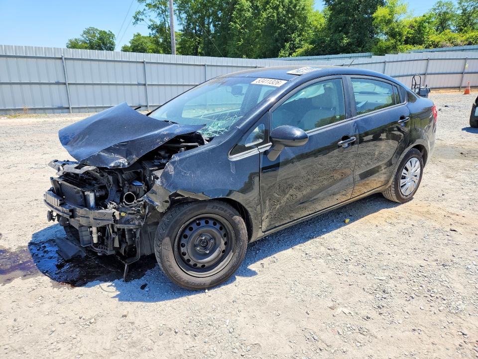 2013 Kia Rio VIN KNADN4A30D6236151 COPART salvage auction — FRONT END, Nc - Salvage Certificate Of Title, sold $225 on 2026-07-08 (photo 1)