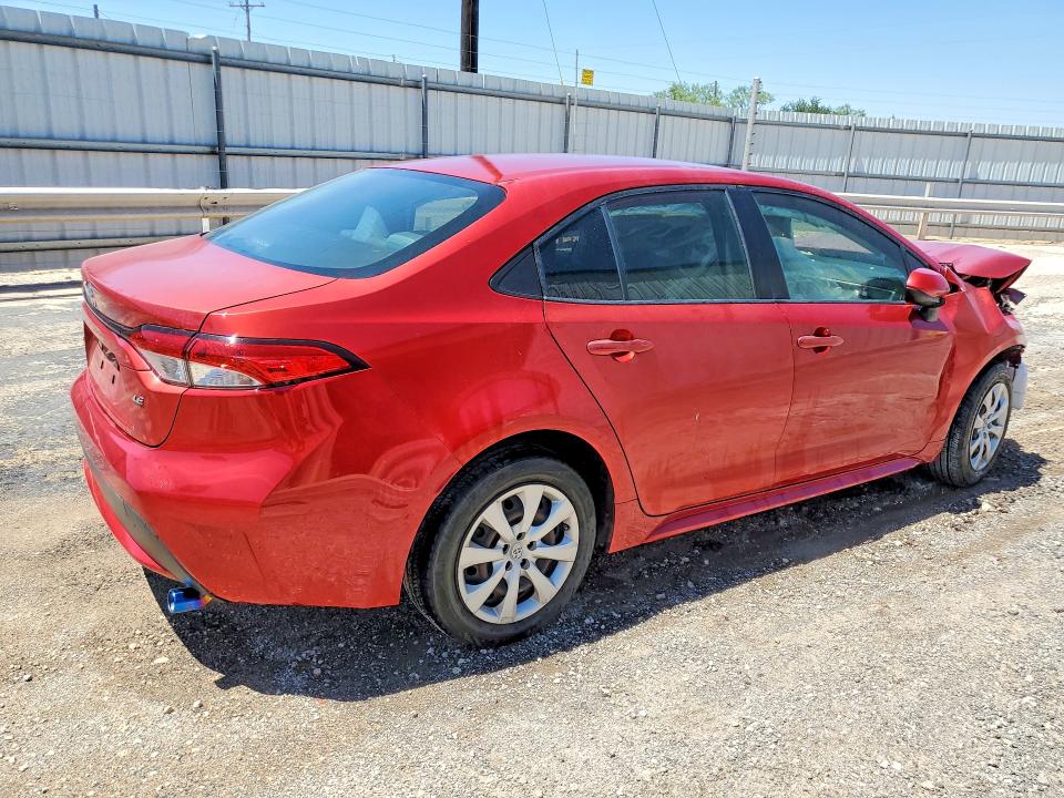 2020 Toyota Corolla VIN JTDEPRAE0LJ012406 COPART salvage auction — FRONT END, TX - SALVAGE VEHICLE TITLE, sold $175 on 2026-07-09 (photo 3)