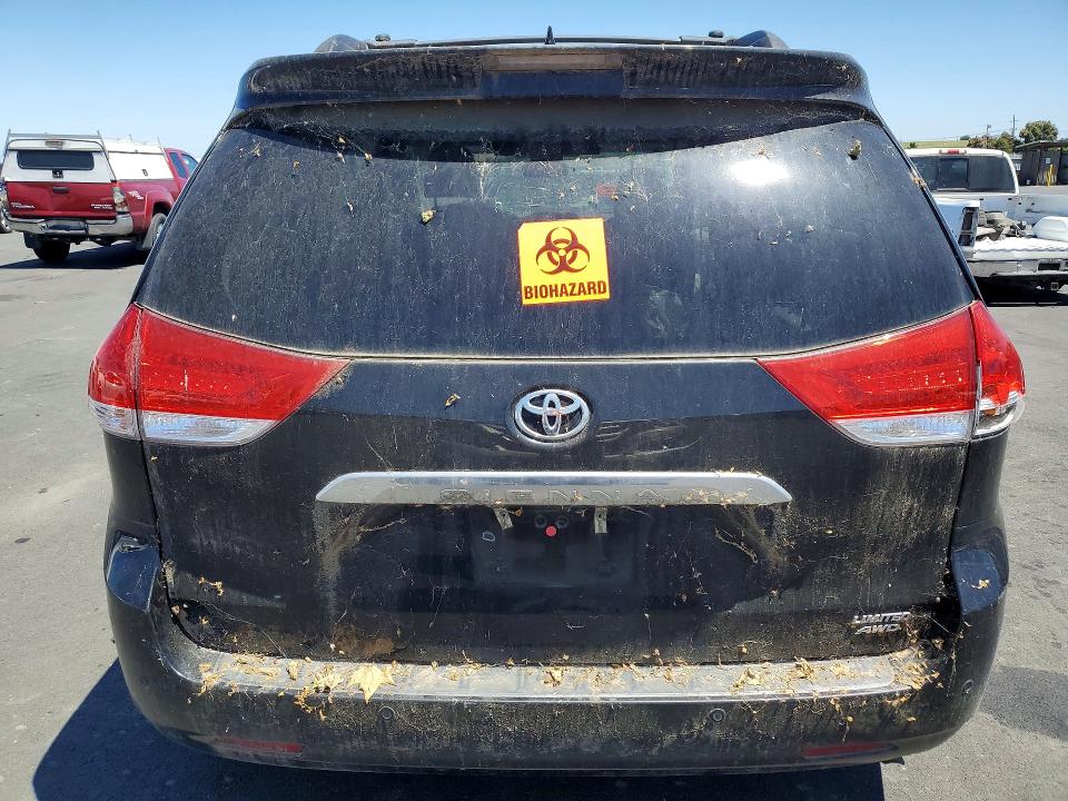 2014 Toyota Sienna VIN 5TDDK3DCXES082907 COPART salvage auction — FRONT END, CA - SALVAGE CERTIFICATE, sold $1,450 on 2026-07-27 (photo 6)