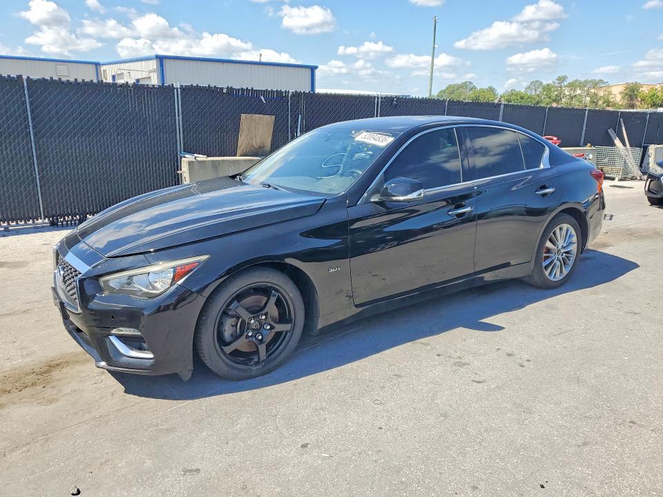 2018 Infiniti Q50 VIN JN1EV7AR4JM440247 COPART salvage auction — MINOR DENT/SCRATCHES, Fl - Cert Of Title-Rebuilt, sold $6,800 on 2026-07-09 (photo 1)