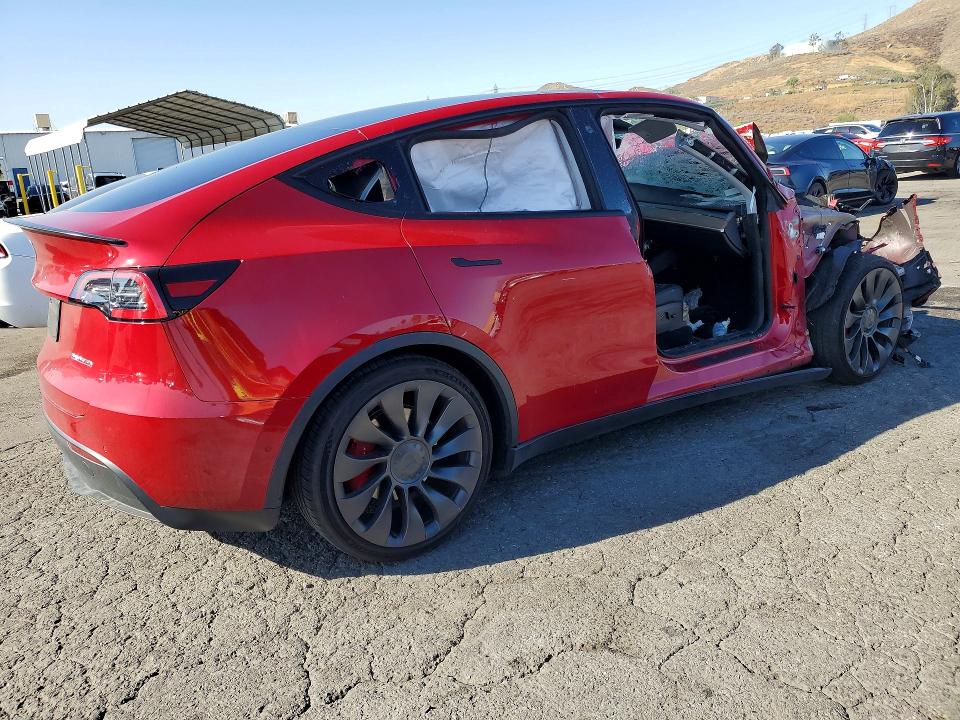 2021 Tesla VIN 5YJYGDEF3MF124595 COPART salvage auction — FRONT END, Ca - Salvage Certificate, sold $3,150 on 2026-07-09 (photo 3)