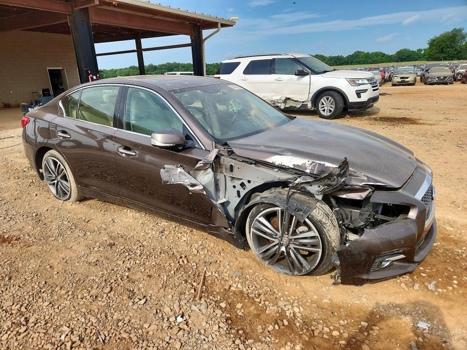 2014 Infiniti Q50 VIN JN1BV7AP6EM682481 COPART salvage auction — ALL OVER, AL - CERT OF TITLE-SALVAGE TITLE, sold $2,800 on 2026-07-08 (photo 4)