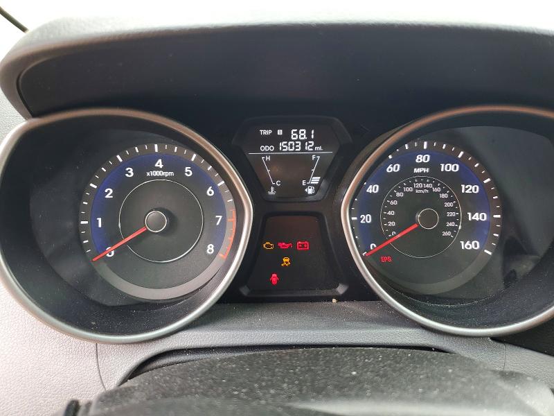 2013 Hyundai Elantra VIN 5NPDH4AE9DH412244 COPART salvage auction — VANDALISM, Il - Salvage Certificate, sold $525 on 2026-07-09 (photo 9)