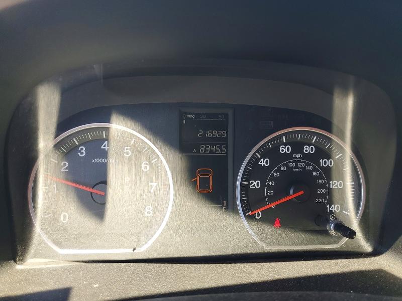2008 Honda Cr-v VIN JHLRE383X8C029379 COPART salvage auction — FRONT END, Ca - Salvage Certificate, sold $1,000 on 2026-07-30 (photo 9)