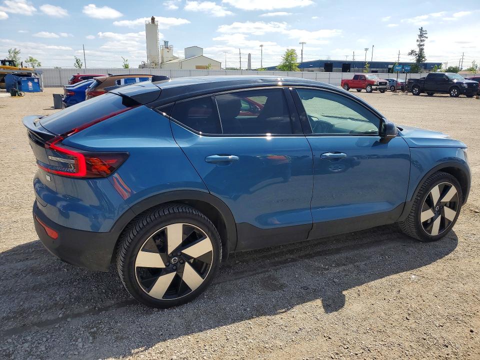 2022 Volvo C40 VIN YV4ED3GB1N2004408 COPART salvage auction — HAIL, Ia - Cert Of Title-Salvage Title, sold $14,800 on 2026-07-08 (photo 3)