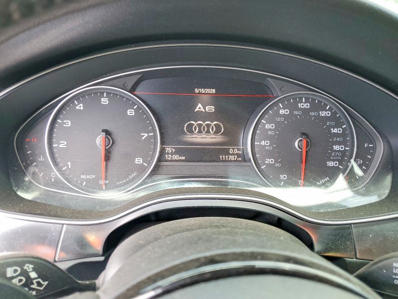2018 Audi A6 VIN WAUG3AFC0JN007240 COPART salvage auction — FRONT END, Ca - Dis/Dlr/Exp Only Salvage Cert, sold $4,300 on 2026-07-30 (photo 9)
