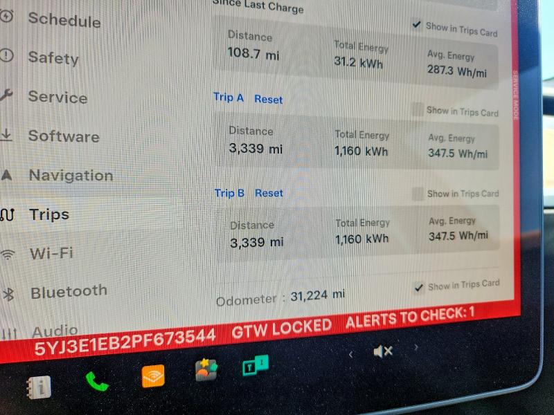 2023 Tesla Model 3 VIN 5YJ3E1EB2PF673544 COPART salvage auction — HAIL, Il - Salvage Certificate, sold $11,700 on 2026-07-14 (photo 9)