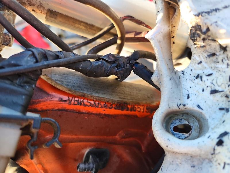 2022 Ktm 250 VIN VBKSXK433NM165799 COPART salvage auction — BURN, Mi - Certificate Of Title, sold $775 on 2026-07-02 (photo 8)