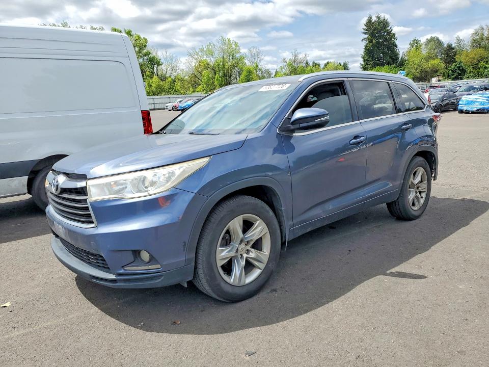 2015 Toyota Highlander VIN 5TDDKRFHXFS144240 COPART salvage auction — REAR END, Or - Salvage Title Certificate, sold $250 on 2026-07-27 (photo 1)