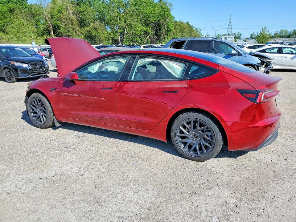 2025 Tesla Model 3 VIN 5YJ3E1EB7SF952531 COPART salvage auction — FRONT END, On - Permit Salvage, sold $13,100 on 2026-07-09 (photo 2)