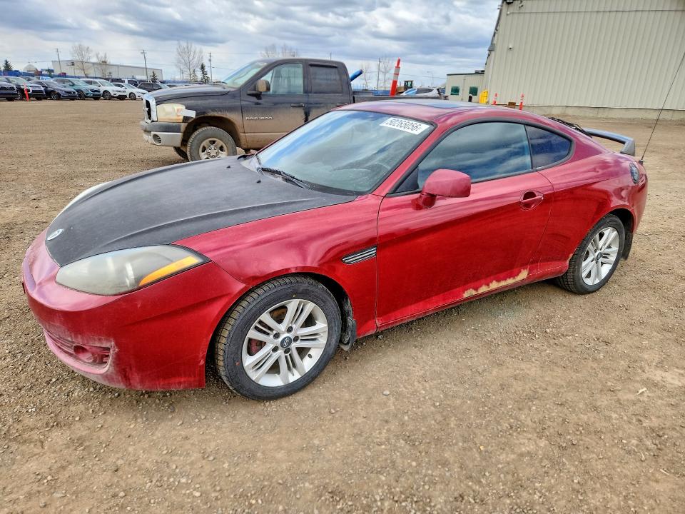 2008 Hyundai Tiburon VIN KMHHM65D88U278764 COPART salvage auction — SIDE, AB - BOS - SALVAGE, sold $175 on 2026-07-14 (photo 1)