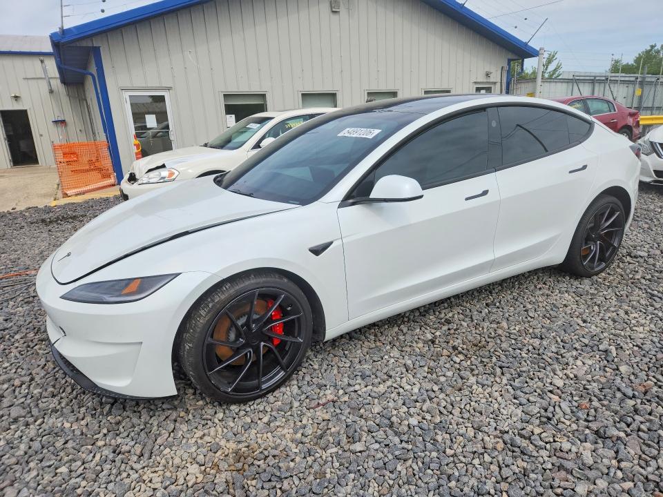 2025 Tesla Model 3 VIN 5YJ3E1ET6SF057637 COPART salvage auction — REAR END, Il - Salvage Certificate, sold $13,600 on 2026-07-20 (photo 1)
