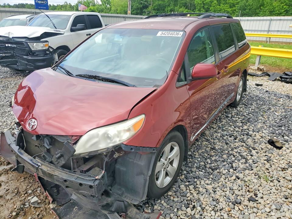2016 Toyota Sienna VIN 5TDKK3DC0GS709060 COPART salvage auction — FRONT END, Tn - Salvage Certificate, sold $1,250 on 2026-07-28 (photo 1)