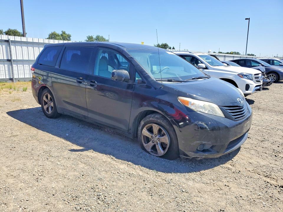2012 Toyota Sienna VIN 5TDZK3DC3CS199988 COPART salvage auction — SIDE, Ca - Salvage Certificate, sold $2,250 on 2026-07-07 (photo 4)