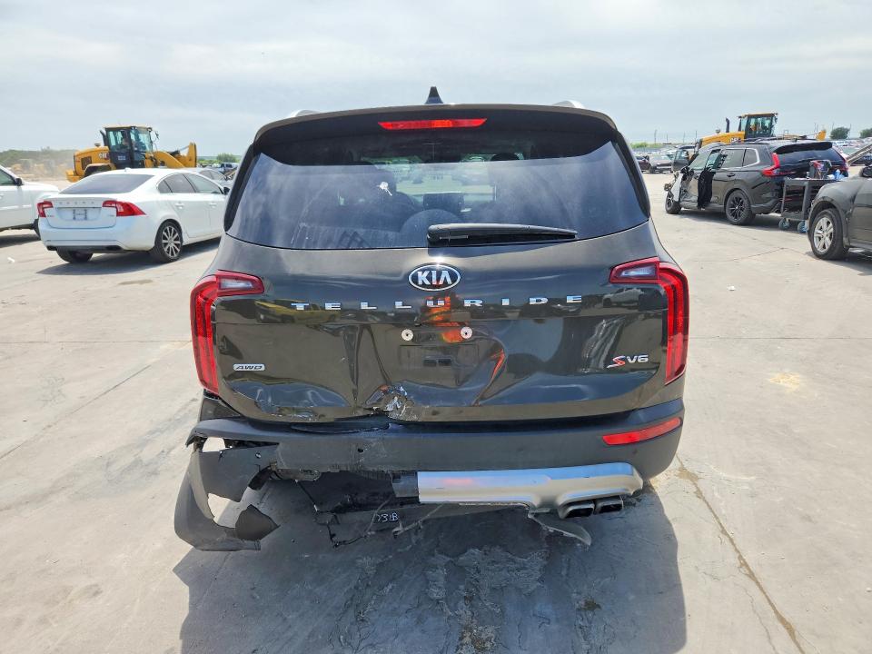 2020 Kia Telluride VIN 5XYP6DHC1LG042551 COPART salvage auction — REAR END, Tx - Salvage Vehicle Title, sold $5,000 on 2026-07-23 (photo 6)