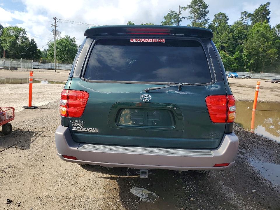 2002 Toyota Sequoia VIN 5TDZT34A52S125465 COPART salvage auction — FRONT END, La - Cert Of Title-Salvage, sold $225 on 2026-07-10 (photo 6)