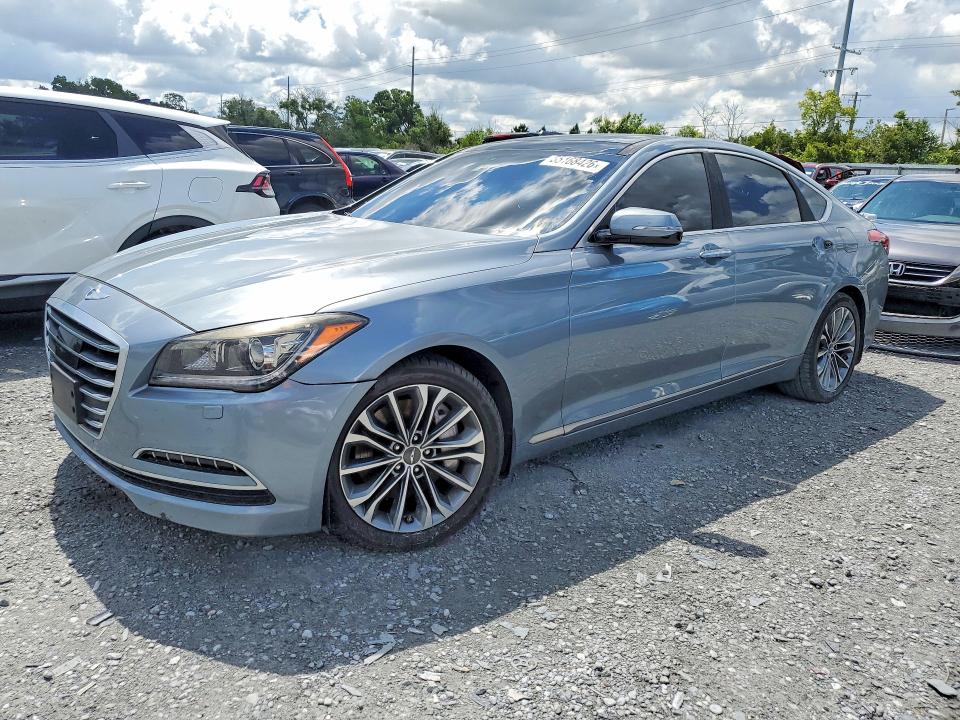 2015 Hyundai Genesis VIN KMHGN4JE0FU087526 COPART salvage auction — FRONT END, Fl - Cert Of Title Slvg Rebuildable, sold $2,750 on 2026-07-17 (photo 1)