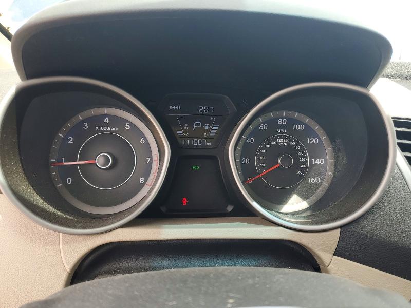 2014 Hyundai Elantra VIN KMHDH4AE2EU055198 COPART salvage auction — HAIL, Ks - Cert Of Title-Salvage, sold $1,700 on 2026-07-28 (photo 9)