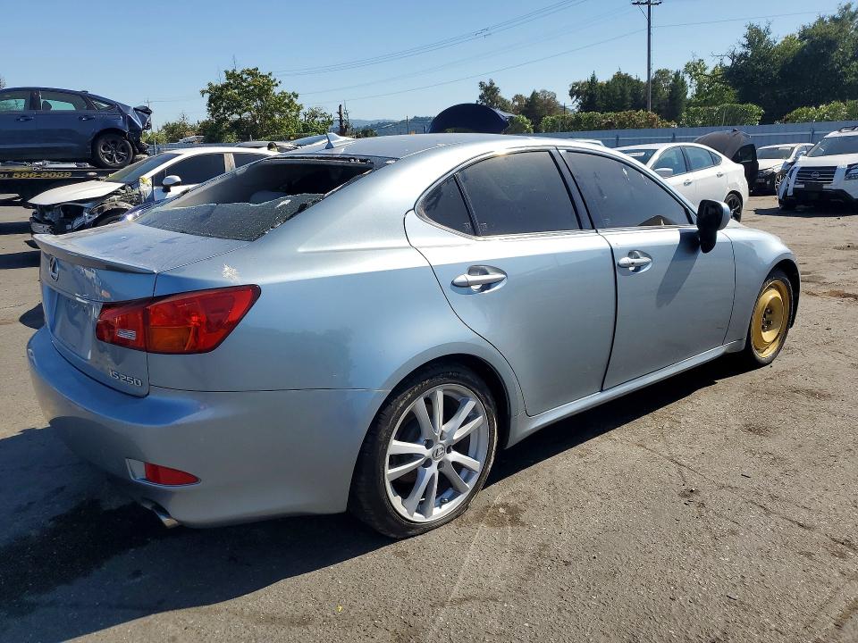 2007 Lexus Is 250 VIN JTHBK262872035485 COPART salvage auction — VANDALISM, Ca - Salvage Certificate, sold $500 on 2026-07-07 (photo 3)