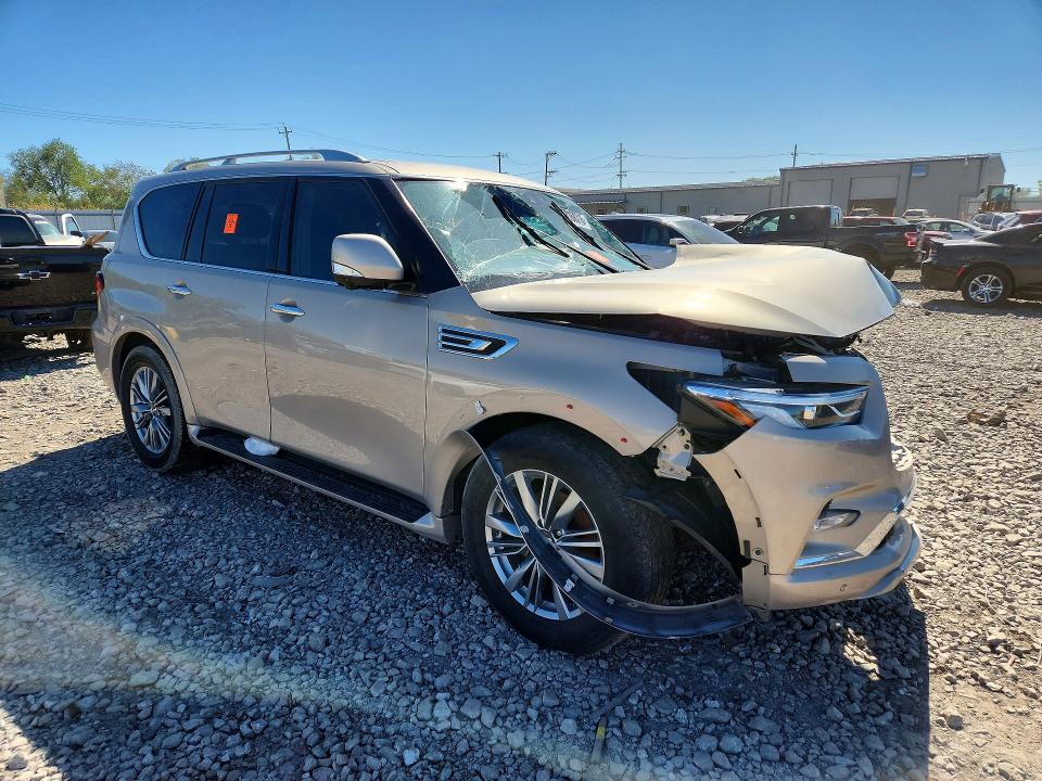 2021 Infiniti Qx80 VIN JN8AZ2AD8M9861536 COPART salvage auction — FRONT END, Az - Certificate Of Title, sold $8,100 on 2026-07-29 (photo 4)