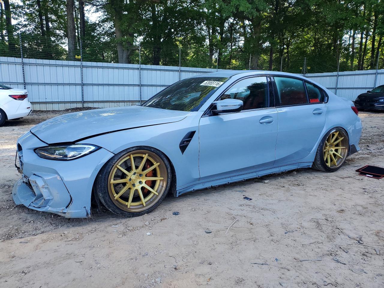 2023 BMW M3 VIN WBS43AY06PFN97481 COPART salvage auction — Front End, GA - CERT OF TITLE-SALVAGE, sold $53,000 on 2026-07-02 (photo 1)