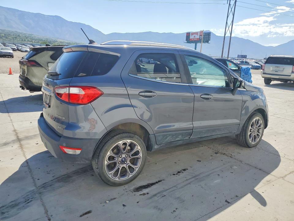 2019 Ford Ecosport VIN MAJ6S3KL7KC272596 COPART salvage auction — FRONT END, Ut - Salvage Certificate, sold $2,050 on 2026-07-20 (photo 3)