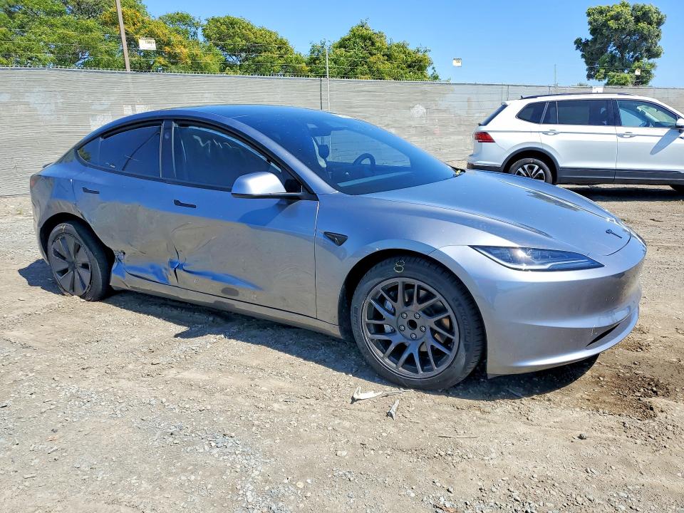 2025 Tesla VIN 5YJ3E1EA8SF937477 COPART salvage auction — SIDE, Ca - Salvage Certificate, sold $450 on 2026-07-21 (photo 4)