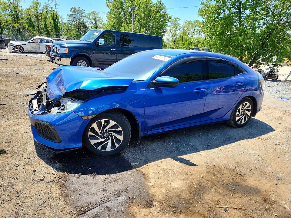2017 Honda Civic VIN SHHFK7H27HU402337 COPART salvage auction — FRONT END, Md - Cert Of Salvage > 75% Damage, sold $650 on 2026-07-28 (photo 1)