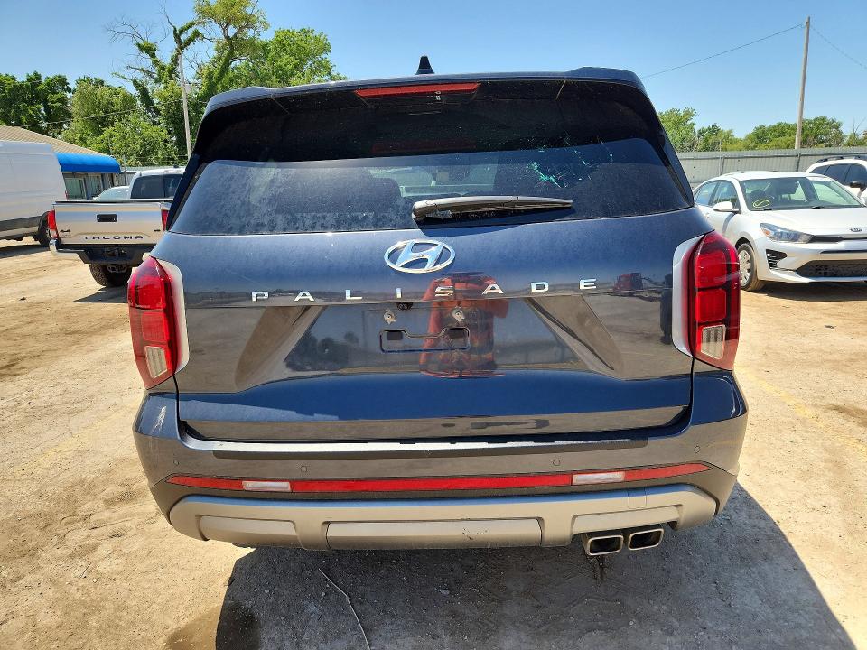 2024 Hyundai Palisade VIN KM8R24GEXRU797515 COPART salvage auction — HAIL, KS - CERT OF TITLE-SALVAGE, sold $500 on 2026-07-29 (photo 6)