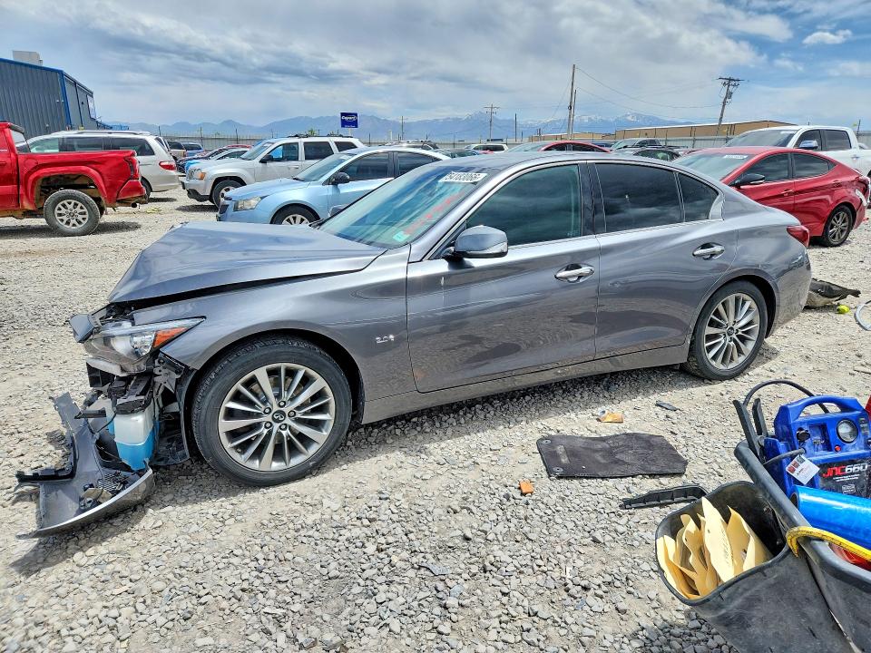 2018 Infiniti Q50 VIN JN1CV7AR2JM280764 COPART salvage auction — FRONT END, UT - SALVAGE CERTIFICATE, sold $325 on 2026-07-31 (photo 1)