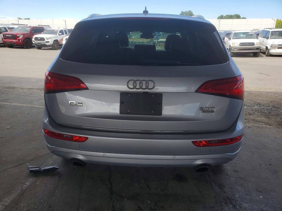 2016 Audi Q5 VIN WA1L2AFP1GA075032 COPART salvage auction — FRONT END, Ca - Salvage Certificate, sold $1,550 on 2026-07-16 (photo 6)