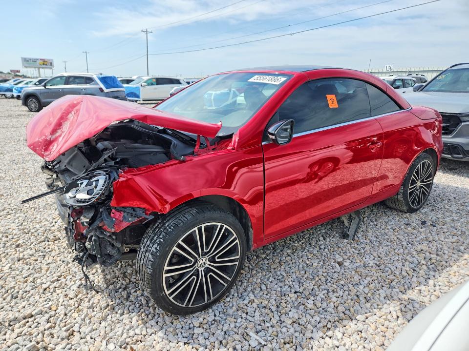 2013 Volkswagen Eos VIN WVWBW8AH5DV006928 COPART salvage auction — FRONT END, Tx - Salvage Vehicle Title, sold $250 on 2026-07-21 (photo 1)