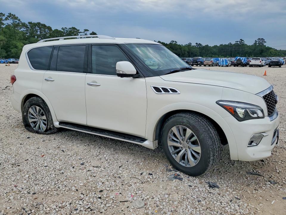 2015 Infiniti Qx80 VIN JN8AZ2NF5F9573567 COPART salvage auction — FRONT END, Tx - Certificate Of Title, sold $2,500 on 2026-07-03 (photo 4)