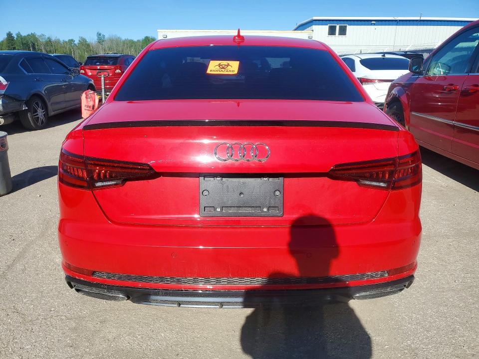 2019 Audi A4 VIN WAUENAF49KA013119 COPART salvage auction — FRONT END, On - Permit Salvage, sold $700 on 2026-07-14 (photo 6)