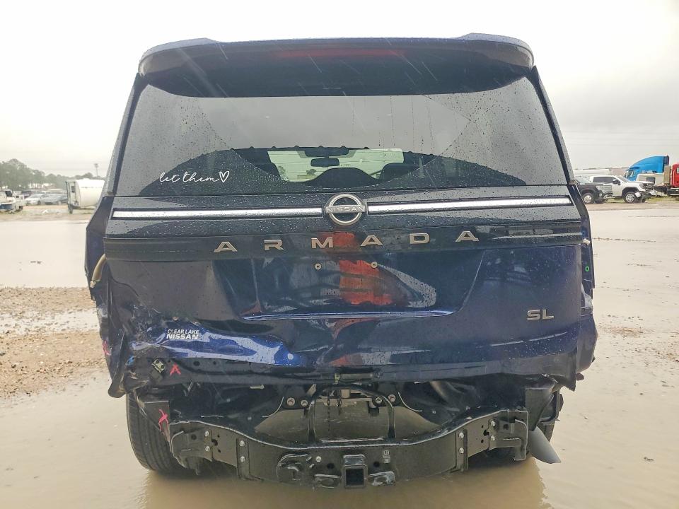 2025 Nissan Armada VIN JN8AY3BA4S9000980 COPART salvage auction — REAR END, TX - SALVAGE VEHICLE TITLE, sold $34,000 on 2026-07-17 (photo 6)