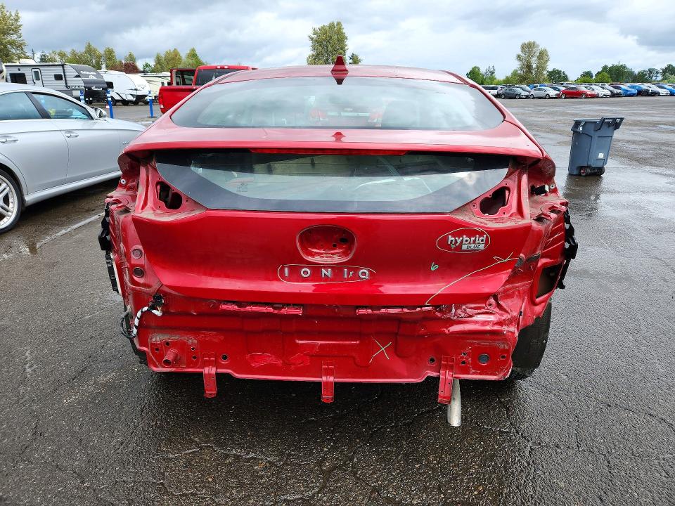 2022 Hyundai Ioniq VIN KMHC65LC1NU267996 COPART salvage auction — REAR END, Id - Salvage Certificate Of Title, sold $6,100 on 2026-07-27 (photo 6)