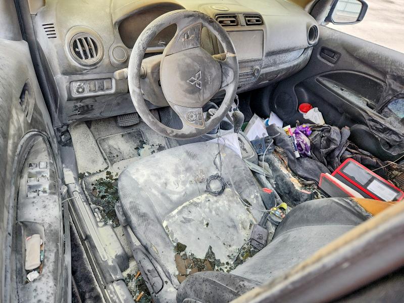 2022 Mitsubishi Mirage VIN ML32FUFJ9NHF07296 COPART salvage auction — INTERIOR BURN, Ut - Salvage Certificate, sold $225 on 2026-07-28 (photo 8)