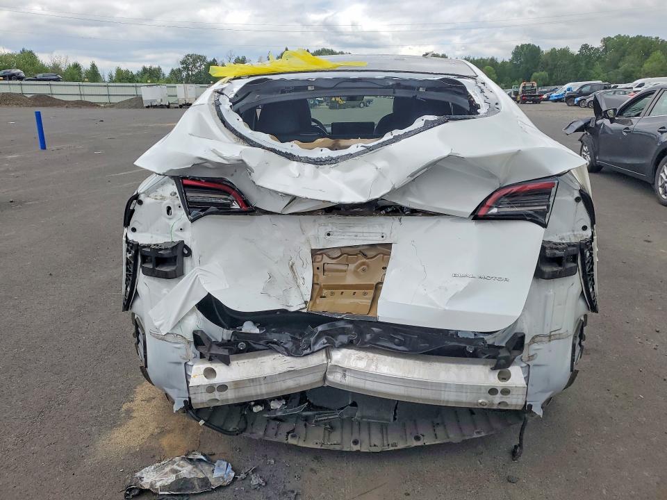 2021 Tesla VIN 5YJYGAEE0MF232081 COPART salvage auction — REAR END, Or - Salvage Title Certificate, sold $125 on 2026-07-27 (photo 6)