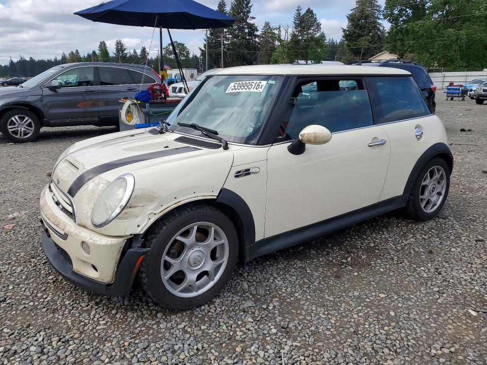 2006 Mini Cooper VIN WMWRE335X6TJ34987 COPART salvage auction — FRONT END, WA - VEHICLE CERT OF OWNERSHIP-TITL (P), sold $200 on 2026-08-04 (photo 1)