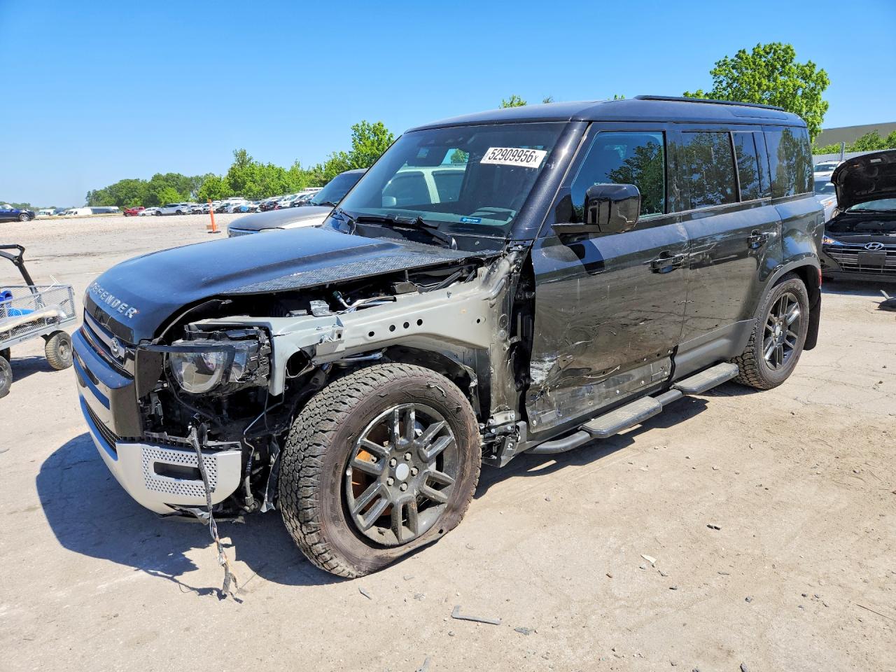 2025 Land Rover Defender VIN SALEJ7EX4S2403738 COPART salvage auction — Front End, MO - SALVAGE CERTIFICATE OF TITLE, sold $37,250 on 2026-06-30 (photo 1)