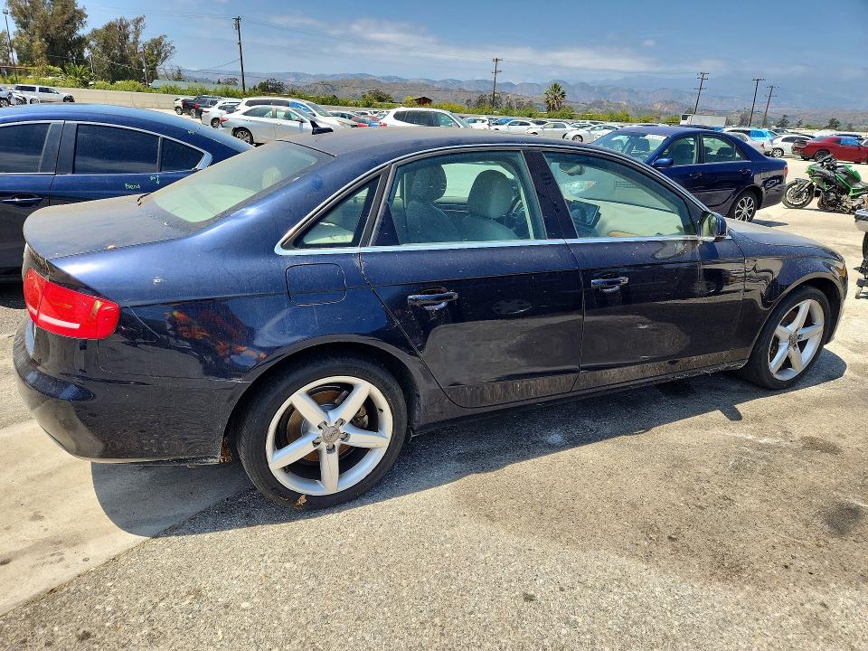 2011 Audi A4 VIN WAUMFAFL3BN044682 COPART salvage auction — MINOR DENT/SCRATCHES, CA - DIS/DLR/EXP ONLY CLEAN TITLE, sold $300 on 2026-07-14 (photo 3)