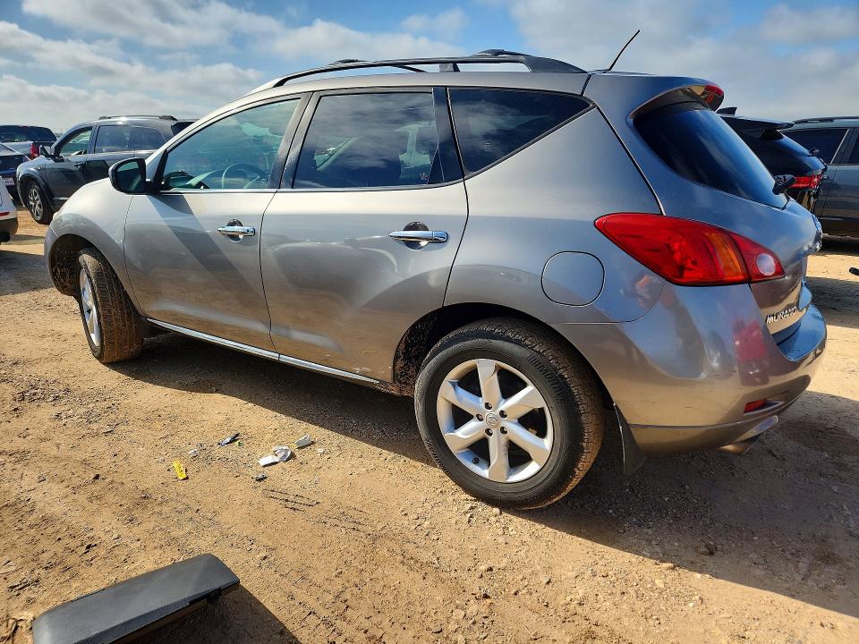 2009 Nissan Murano VIN JN8AZ18U69W001773 COPART salvage auction — MINOR DENT/SCRATCHES, Tx - Certificate Of Title, sold $625 on 2026-07-09 (photo 2)