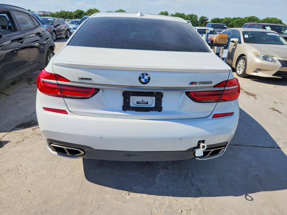2019 BMW M760i xdrive VIN WBA7H6C58KG615050 COPART salvage auction — UNDERCARRIAGE, Tx - Salvage Vehicle Title, sold $11,100 on 2026-07-09 (photo 6)