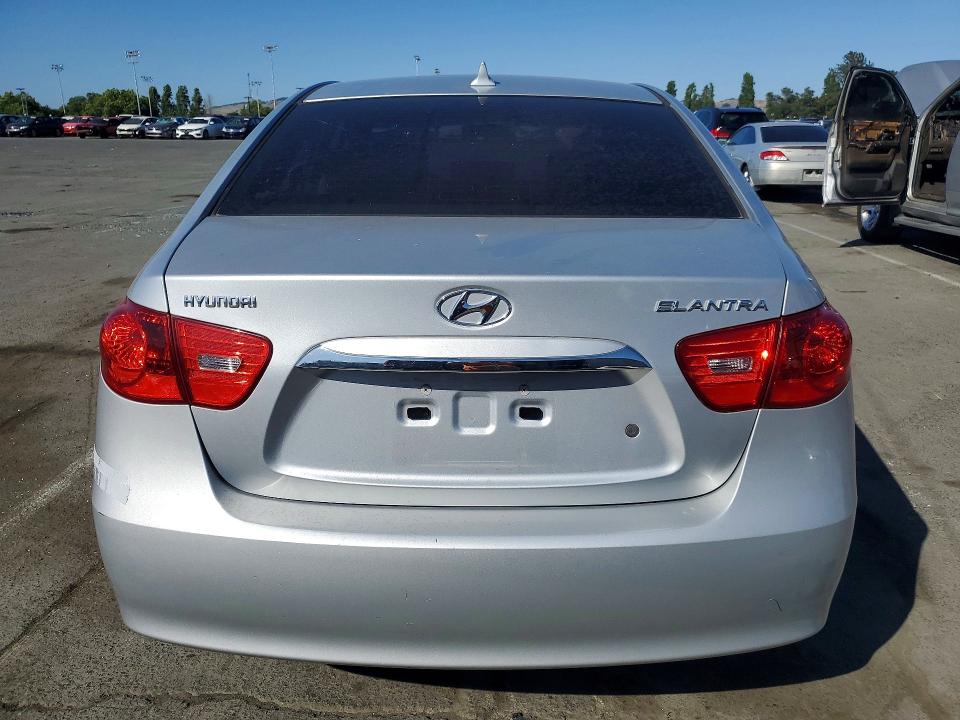 2010 Hyundai Elantra VIN KMHDU4AD2AU172616 COPART salvage auction — VANDALISM, Ca - Salvage Certificate, sold $900 on 2026-07-17 (photo 6)