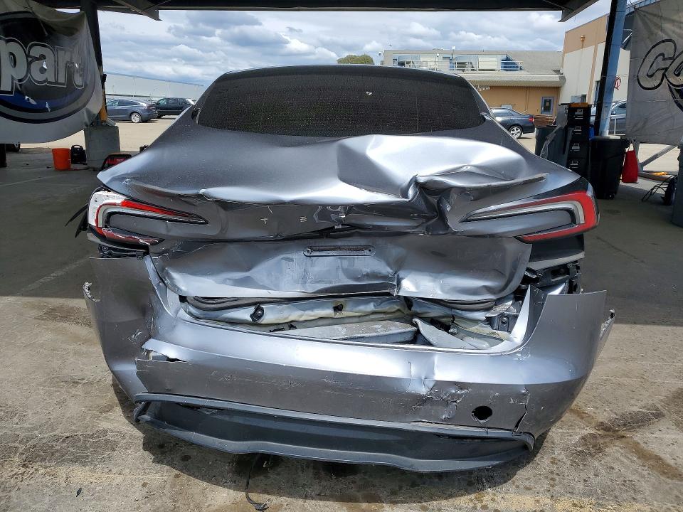 2024 Tesla VIN 5YJ3E1EA6RF861641 COPART salvage auction — REAR END, Ca - Salvage Certificate, sold $8,100 on 2026-07-16 (photo 6)