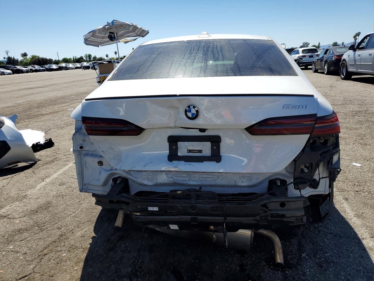 2025 BMW 5 Series VIN WBA43FJ04SCU23298 COPART salvage auction — Rear End, CA - SALVAGE CERTIFICATE, sold $32,500 on 2026-08-14 (photo 6)