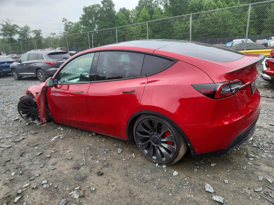 2022 Tesla Model y VIN 7SAYGDEF8NF546365 COPART salvage auction — FRONT END, Md - Cert Of Salvage > 75% Damage, sold $6,000 on 2026-07-28 (photo 2)